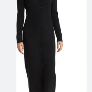 Caslon Black Button-Up Long Sleeve Dress